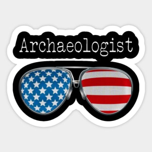 AMERICA PILOT GLASSES ARCHAEOLOGIST Sticker